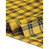 imageAllegra K Womens Christmas Peter Pan Collar Long Sleeve Mini Plaid Tartan DressYellow