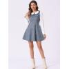 imageAllegra K Womens Peter Pan Collar Contrast Color Button Decor ALine Christmas Plaid Mini DressBlue