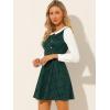 imageAllegra K Womens Peter Pan Collar Contrast Color Button Decor ALine Christmas Plaid Mini DressGreen