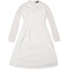 imageAllegra K Party Dress for Womens Heart Mesh Sheer Sleeve Crew Neck Skater Short DressWhite