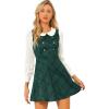 imageAllegra K Womens Peter Pan Collar Contrast Color Button Decor ALine Christmas Plaid Mini DressGreen