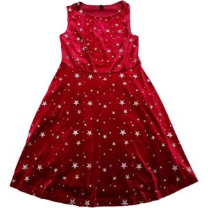 imageAllegra K Womens Shiny Star Dresses Sleeveless Mini Christmas Velvet DressBurgundy