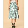 imageAllegra K Tiered Skirt for Womens Summer Beach Hawaiian Tropical Boho Midi Skirt