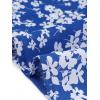 imageAllegra K Womens ALine Midi Skirt Floral Print Chiffon Vintage 2024 Summer SkirtsBlue White