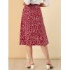 imageAllegra K Womens ALine Midi Skirt Floral Print Chiffon Vintage 2024 Summer SkirtsRed