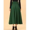 imageAllegra K Womens Elegant Aline High Waist Belted Split Maxi SkirtDark Green