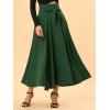 imageAllegra K Womens Elegant Aline High Waist Belted Split Maxi SkirtDark Green