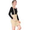 imageAllegra K Womens High Waist Suspender Adjustable Strap Party Pencil Braces Short Skirt OverallsBeige