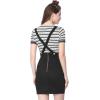 imageAllegra K Womens High Waist Suspender Adjustable Strap Party Pencil Braces Short Skirt OverallsBlack