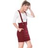 imageAllegra K Womens High Waist Suspender Adjustable Strap Party Pencil Braces Short Skirt OverallsBurgundy