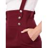 imageAllegra K Womens High Waist Suspender Adjustable Strap Party Pencil Braces Short Skirt OverallsBurgundy