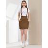 imageAllegra K Womens High Waist Suspender Adjustable Strap Party Pencil Braces Short Skirt OverallsDark Brown