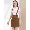 imageAllegra K Womens High Waist Suspender Adjustable Strap Party Pencil Braces Short Skirt OverallsDark Brown