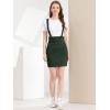 imageAllegra K Womens High Waist Suspender Adjustable Strap Party Pencil Braces Short Skirt OverallsDark Green