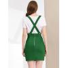 imageAllegra K Womens High Waist Suspender Adjustable Strap Party Pencil Braces Short Skirt OverallsGreen