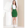 imageAllegra K Womens High Waist Suspender Adjustable Strap Party Pencil Braces Short Skirt OverallsGreen