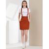 imageAllegra K Womens High Waist Suspender Adjustable Strap Party Pencil Braces Short Skirt OverallsOrange Red