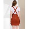 imageAllegra K Womens High Waist Suspender Adjustable Strap Party Pencil Braces Short Skirt OverallsOrange Red