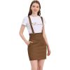 imageAllegra K Womens High Waist Suspender Adjustable Strap Party Pencil Braces Short Skirt OverallsDark Brown