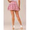 imageAllegra K Womens 2023 Floral Tiered Ruffle Skirts Cute Summer Flowy Chiffon Mini SkirtDeep Pink