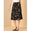 imageAllegra K Womens Boho Floral High Waist Split A Line Midi SkirtBlacks