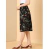 imageAllegra K Womens Boho Floral High Waist Split A Line Midi SkirtBlacks