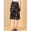 imageAllegra K Womens Boho Floral High Waist Split A Line Midi SkirtBlacks