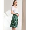 imageAllegra K Womens Boho Floral High Waist Split A Line Midi SkirtSatin Green