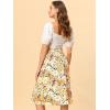 imageAllegra K Womens Boho Floral High Waist Split A Line Midi SkirtYellow