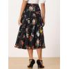 imageAllegra K Womens Floral Skirts Chiffon Aline Long Tiered Ruffle Boho Midi Skirt XS3XLBlack Pink