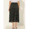 imageAllegra K Womens Floral Skirts Chiffon Aline Long Tiered Ruffle Boho Midi Skirt XS3XLBlack a