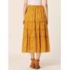 imageAllegra K Womens Floral Skirts Chiffon Aline Long Tiered Ruffle Boho Midi Skirt XS3XLGinger