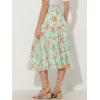 imageAllegra K Womens Floral Skirts Chiffon Aline Long Tiered Ruffle Boho Midi Skirt XS3XLMint