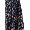 imageAllegra K Womens Floral Skirts Chiffon Aline Long Tiered Ruffle Boho Midi Skirt XS3XLNavy Blue