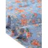 imageAllegra K Womens Floral Skirts Summer Smocked Elastic Waist ALine Below Knee Length Ruffle Tiered SkirtBlue