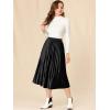 imageAllegra K Womens Metallic Accordion Swing Midi Pleated SkirtBlack