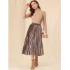 imageAllegra K Womens Metallic Accordion Swing Midi Pleated SkirtDusty Rose