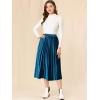 imageAllegra K Womens Metallic Accordion Swing Midi Pleated SkirtOcean Blue