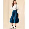 imageAllegra K Womens Metallic Accordion Swing Midi Pleated SkirtOcean Blue