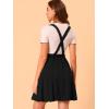 imageAllegra K Suspender Skirt for Womens Detachable Strap ALine Flared Skater Cute Bubble SkirtBlack