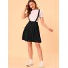 imageAllegra K Suspender Skirt for Womens Detachable Strap ALine Flared Skater Cute Bubble SkirtBlack