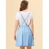 imageAllegra K Suspender Skirt for Womens Detachable Strap ALine Flared Skater Cute Bubble SkirtBlue