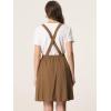 imageAllegra K Suspender Skirt for Womens Detachable Strap ALine Flared Skater Cute Bubble SkirtBrown