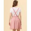 imageAllegra K Suspender Skirt for Womens Detachable Strap ALine Flared Skater Cute Bubble SkirtPink