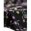 imageAllegra K Womens ALine Ruffle Elastic Waist Flowy Tiered Floral Knee Length SkirtBlack Floral