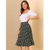 imageAllegra K Womens Floral Midi Skirts Summer Ruffle High Waist Flowy ALine Split Knee Length SkirtBlack