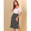 imageAllegra K Womens Floral Midi Skirts Summer Ruffle High Waist Flowy ALine Split Knee Length SkirtBlack