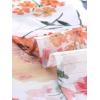imageAllegra K Womens High Low Hem Elastic Waist Lurex Chiffon ALine Midi Floral SkirtWhite Orange
