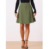 imageAllegra K Womens High Waisted ALine Flared Casual Denim SkirtArmy Green