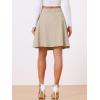 imageAllegra K Womens High Waisted ALine Flared Casual Denim SkirtKhaki